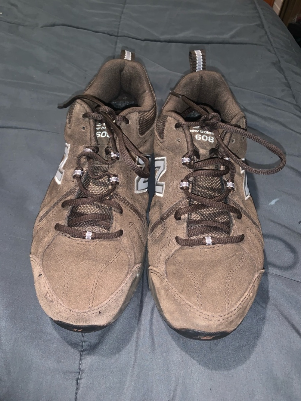 New Balance Men's 608 Brown Suede Athletic Sneakers